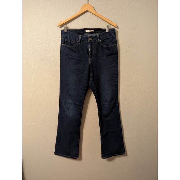 Levis Womens Dark Wash Classic Bootcut Denim Jeans Size 10 Casual Blue - Picture 1 of 11